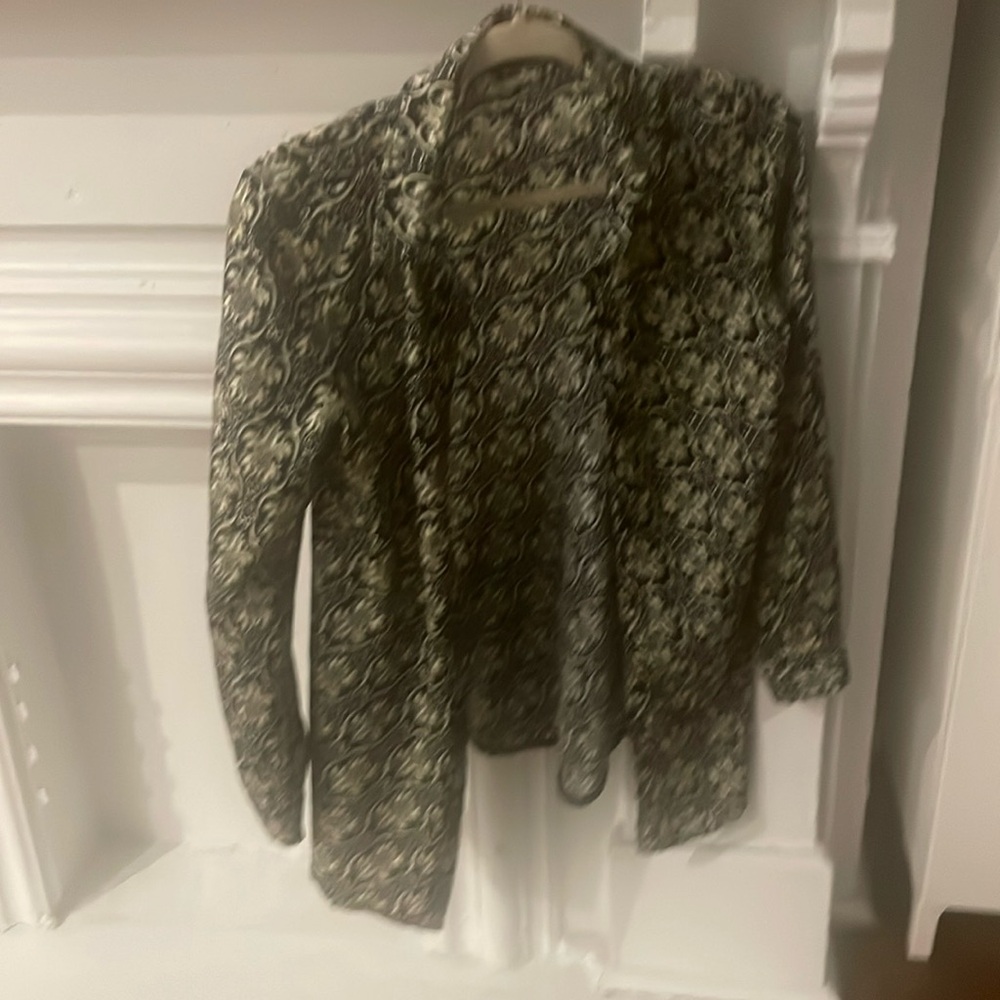 Sline Y2K button down top tunic chic paisley